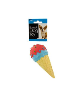 Ice Cream Cone Squeak Dog Toy - Set of 48