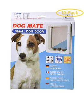 Dog Mate Multi Insulation Dog Door - White Small (Dogs up to 14 Shoulder Height) - Pack of 10