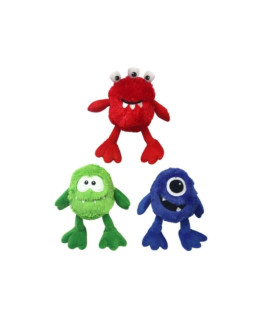 Multipet Plush Monster with Large Squeaker 9 in, Assorted