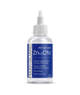 Maxi-Guard Pet Ear Care Zn4.5 Otic for Dogs, Cats, Exotics and Companion Animals (4oz), Blue/White