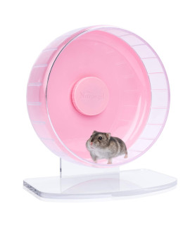 Niteangel Super-Silent Hamster Exercise Wheels: - Quiet Spinner Hamster Running Wheels With Adjustable Stand For Hamsters Gerbils Mice Or Other Small Animals (S Pink)