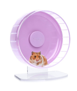 Niteangel Super-Silent Hamster Exercise Wheels: - Quiet Spinner Hamster Running Wheels With Adjustable Stand For Hamsters Gerbils Mice Or Other Small Animals (M, Purple)