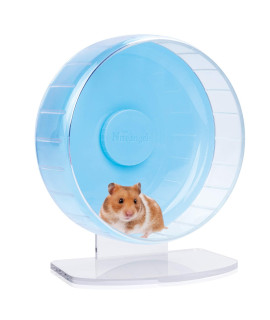 Niteangel Super-Silent Hamster Exercise Wheels: - Quiet Spinner Hamster Running Wheels With Adjustable Stand For Hamsters Gerbils Mice Or Other Small Animals (M Light Blue)