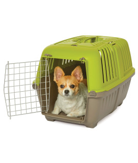 MidWest Homes for Pets Spree Travel Pet Carrier, Dog Carrier Features Easy Assembly and Not The Tedious Nut & Bolt Assembly of Competitors, Green, 24-Inch Small Dog Breeds (1424SPG)