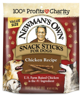 Newmans Own chicken Recipe Snack Sticks for Dogs, 14 oz Bag