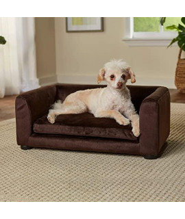 Enchanted Home Pet Brown Cookie Sofa, 26.5" L X 16" W X 10" H, Small