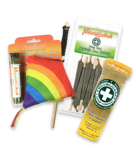 Meowijuana | Get Higher Bundle | Get Higher Kite, King Size Catnip Joints, and Whisker Tickler | Promotes Play and Cat Health | Includes Organic Catnip | Feline and Cat Lover Approved