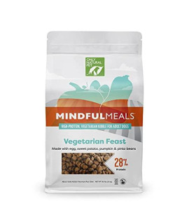 Only Natural Pet MindfulMeals Vegetarian Feast Dog Food - Vegetarian Friendly Egg & Plant-Based Protein, Sustainable Limited Ingredients Dry Dog Food Kibble, 8 Lb Bag