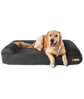 Big Barker 7 Orthopedic Dog Bed Sofa Edition - Dog Beds For Large Dogs Made With Orthomedic Foam - Charcoal Gray, Large - Supports Joints, Boosts Quality Of Life, And Better Rest, Made In Usa