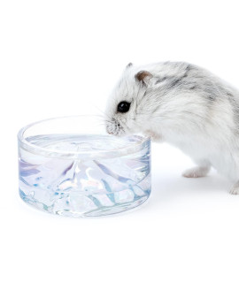 Niteangel Hamster Feeding Water Bowls- Mount Fuji Series Glass Drinking Bowls For Dwarf Syrian Hamsters Gerbils Mice Rats Or Other Similar-Sized Small Pets