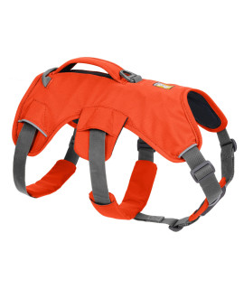 Ruffwear, Web Master, Multi-Use Support Dog Harness, Hiking And Trail Running, Service And Working, Everyday Wear, Blaze Orange, Largex-Large