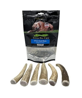 Deluxe Naturals Elk Antler Chews For Dogs Naturally Shed Usa Collected Elk Antlers All Natural A-Grade Premium Elk Antler Dog Chews Product Of Usa, 6-Pack Small Whole