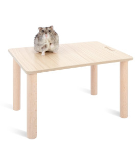 Niteangel Hamster Play Wooden Platform For Dwarf Syrian Hamsters Gerbils Mice Degus Or Other Small Pets (102 L X 7 W -59 Height, Burlywood)