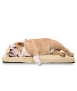 K9 Ballistics Tough Orthopedic Dog Crate Pad - Washable, Durable And Water Resistant Dog Crate Mat - Medium Orthopedic Dog Bed, 35X22, Sandstone