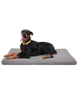 K9 Ballistics Tough Orthopedic Dog Crate Pad - Washable, Durable And Water Resistant Dog Crate Mat - X-Large Orthopedic Dog Bed, 47X29, Light Gray Velvet