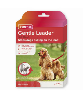 Beaphar gentle Leader Head collar for Medium Dogs Stops Pulling On The Lead Training Aid with Immediate Effect Endorsed by Behaviourists Red x 1
