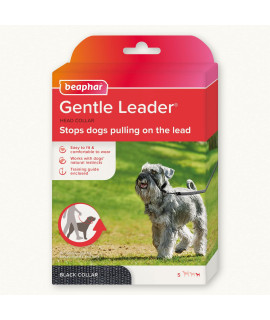 Beaphar gentle Leader Head collar for Small Dogs Stops Pulling On The Lead Training Aid with Immediate Effect Endorsed by Behaviourists Black x 1