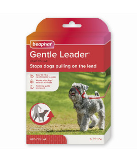 Beaphar gentle Leader Head collar for Small Dogs Stops Pulling On The Lead Training Aid with Immediate Effect Endorsed by Behaviourists Red x 1