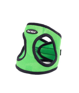 Bark Appeal Step-in Dog Harness, Mesh Step in Dog Vest Harness for Small & Medium Dogs, Non-Choking with Adjustable Heavy-Duty Buckle for Safe, Secure Fit - (Small, Lime Green)
