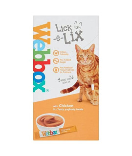 Webbox Lick-E-Lix Chicken Cat Treats, 5x15g