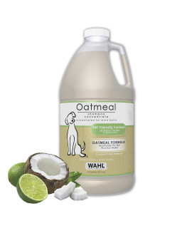 Wahl USA Dry Skin & Itch Relief Pet Shampoo for Dogs - Oatmeal Formula with Coconut Lime Verbena 64oz - Model 821004-050