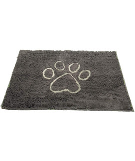 Dog Gone Smart Dirty Dog Microfiber Paw Doormat - Muddy Mats For Dogs - Super Absorbent Dog Mat Keeps Paws & Floors Clean - Machine Washable Pet Door Rugs with Non-Slip Backing Medium Mist Grey