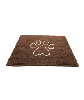 Dog Gone Smart Dirty Dog Microfiber Paw Doormat - Muddy Mats For Dogs - Super Absorbent Dog Mat Keeps Paws & Floors Clean - Machine Washable Pet Door Rugs with Non-Slip Backing Large Almond