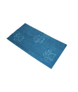 Dog Gone Smart Dirty Dog Microfiber Paw Doormat - Muddy Mats For Dogs - Super Absorbent Dog Mat Keeps Paws & Floors Clean - Machine Washable Pet Door Rugs with Non-Slip Backing Runner Aqua