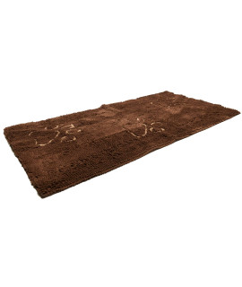 Dog Gone Smart Dirty Dog Microfiber Paw Doormat - Muddy Mats For Dogs - Super Absorbent Dog Mat Keeps Paws & Floors Clean - Machine Washable Pet Door Rugs with Non-Slip Backing Runner Mocha
