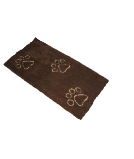 Dog Gone Smart Dirty Dog Microfiber Paw Doormat - Muddy Mats For Dogs - Super Absorbent Dog Mat Keeps Paws & Floors Clean - Machine Washable Pet Door Rugs with Non-Slip Backing Runner Almond
