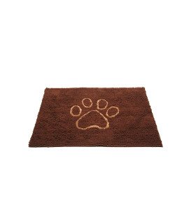 Dog Gone Smart Dirty Dog Microfiber Paw Doormat - Muddy Mats For Dogs - Super Absorbent Dog Mat Keeps Paws & Floors Clean - Machine Washable Pet Door Rugs with Non-Slip Backing Small Mocha