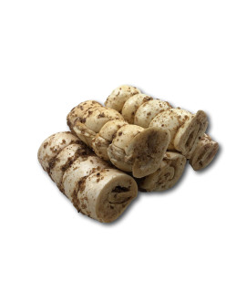 Top Dog Chews - 6 Buffalo Beef Cheek Rolls with Bully Dust Sprinkles, 5 Pack, Long Lasting Dog Bones for Aggressive Chewers, Rawhide Free Dog Treats