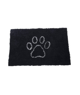 Dog Gone Smart Dirty Dog Microfiber Paw Doormat - Muddy Mats For Dogs - Super Absorbent Dog Mat Keeps Paws & Floors Clean - Machine Washable Pet Door Rugs with Non-Slip Backing Small Black