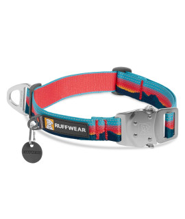 Ruffwear, Top Rope Dog Collar, Reflective Collar with Metal Buckle for Everyday Use, Sunset, 14-20