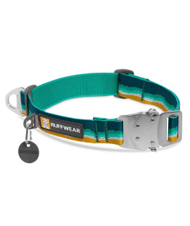 Ruffwear, Top Rope Dog Collar, Reflective Collar with Metal Buckle for Everyday Use, Seafoam, 11-14