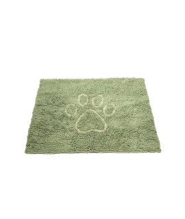 Dog Gone Smart Dirty Dog Microfiber Paw Doormat - Muddy Mats For Dogs - Super Absorbent Dog Mat Keeps Paws & Floors Clean - Machine Washable Pet Door Rugs with Non-Slip Backing Medium Sage Green