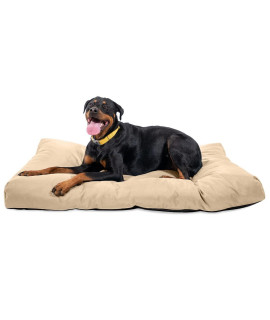 K9 Ballistics Tough Rectangle Pillow XL Dog Bed - Removable Cover, Washable, Durable & Water Resistant Dog Bed Made for X-Large Dogs 54x38, Sandstone