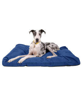 K9 Ballistics Tough Rectangle Pillow XXL Dog Bed - Removable Cover, Washable, Durable & Water Resistant Dog Bed Made for XX-Large Big Dogs 68x40 Blue Quarz