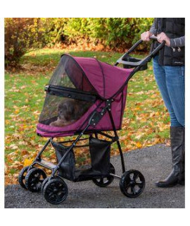Happy Trails Lite NO-ZIP Pet Stroller, BOYSENBERRY