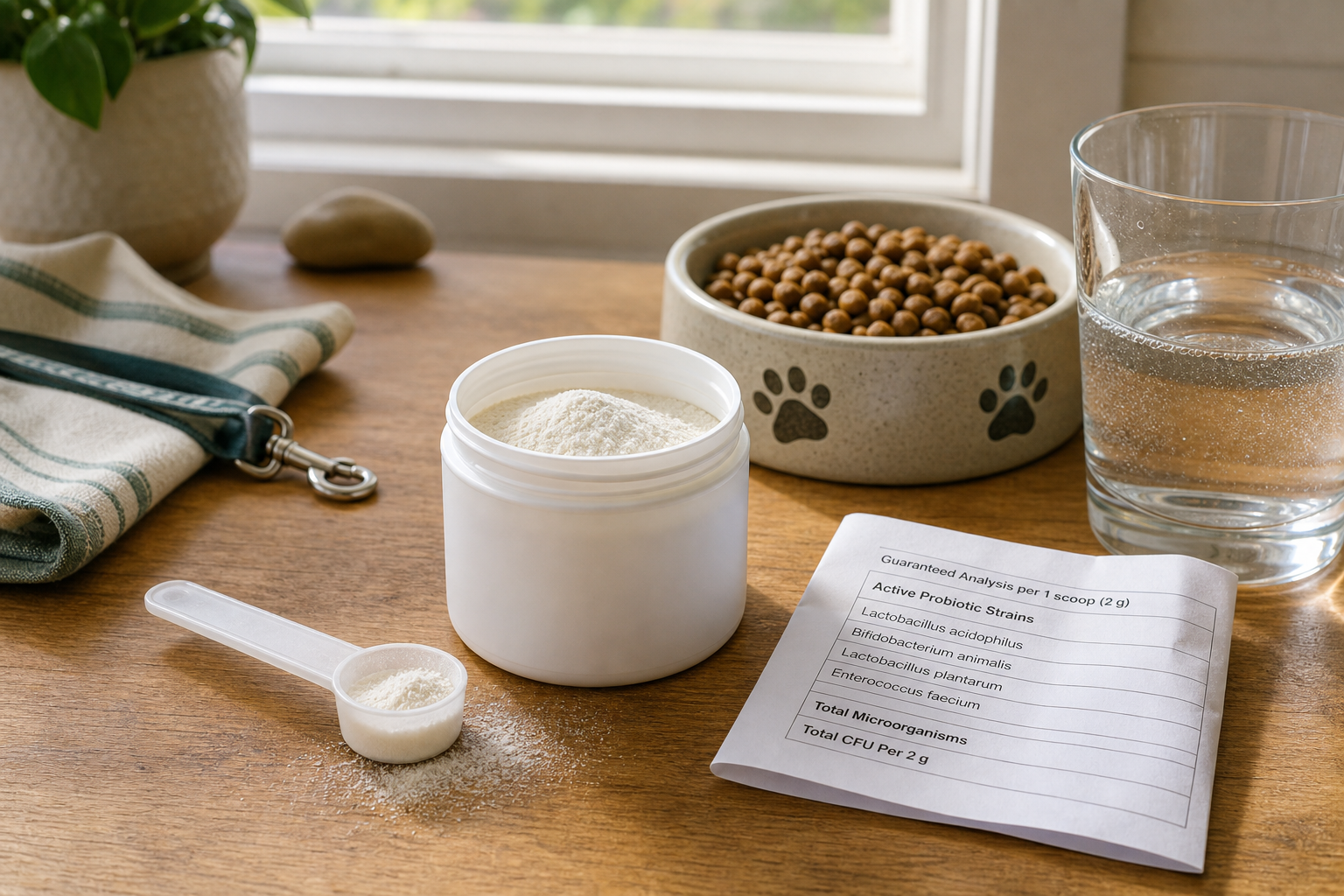 How to Read a Dog Probiotic Label: Strains, CFU Counts, and the Powder vs. Chew Decision