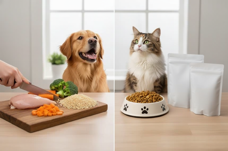 Homemade vs. Commercial Pet Food: Making Informed Choices for Your Pet's Health