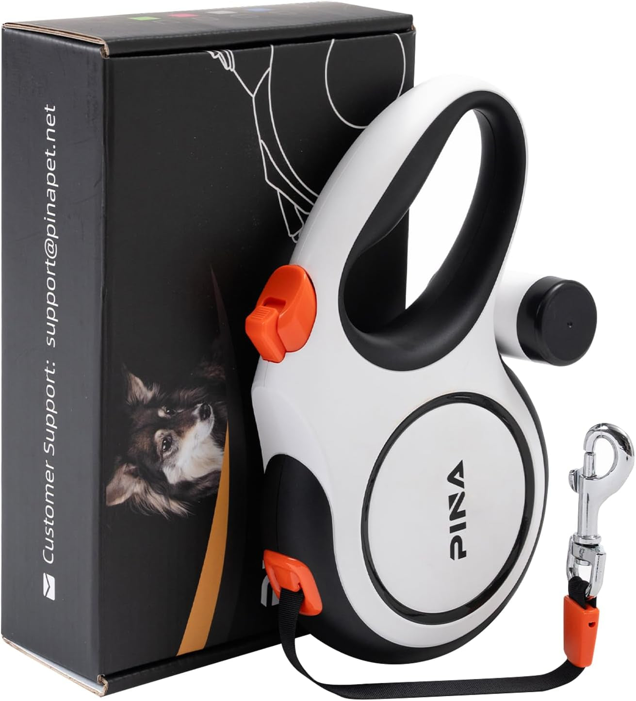 26FT Retractable Dog Leash Heavy Duty Reflective Tangle Free