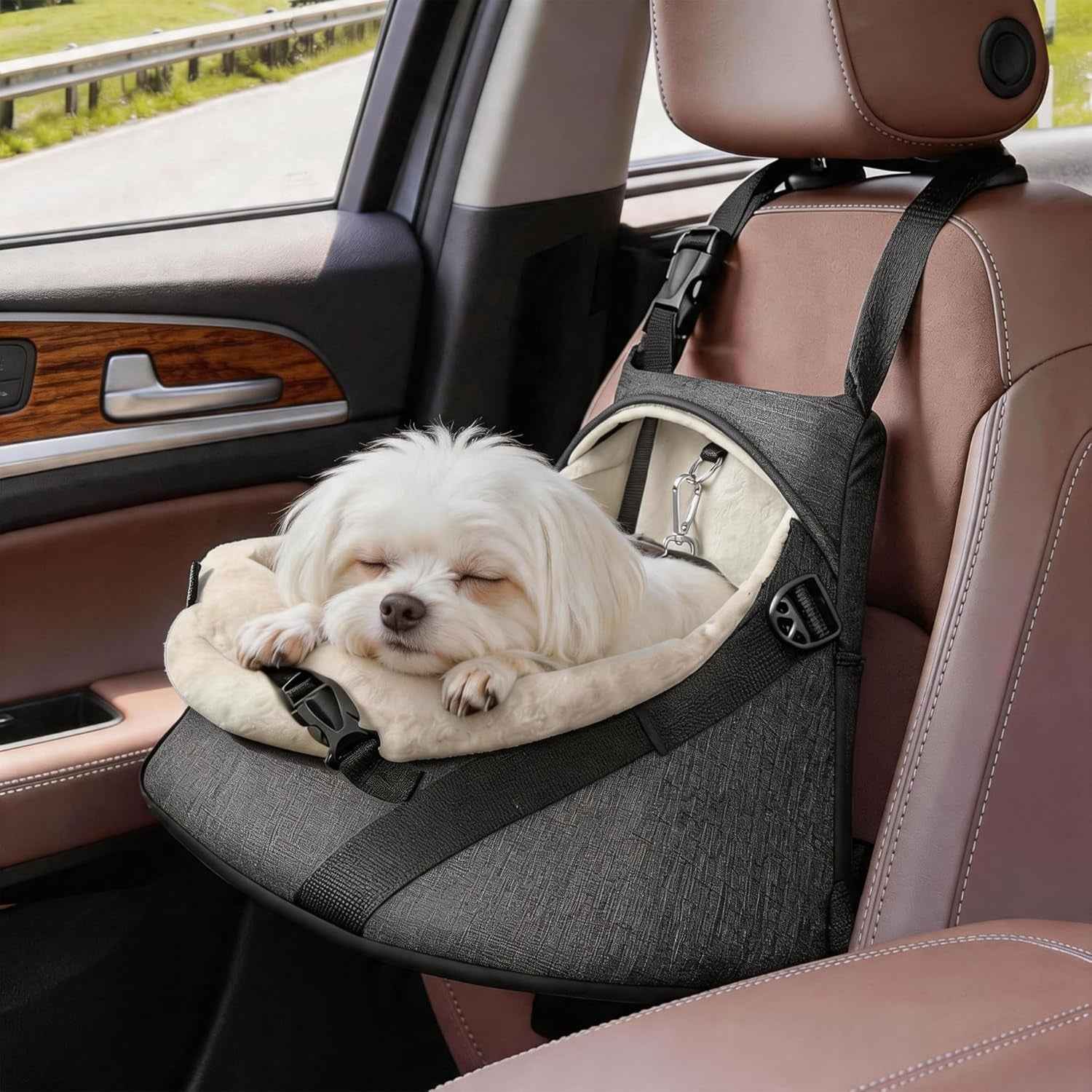Small Dog Car Seat Booster for Dogs Up to 7 lbs