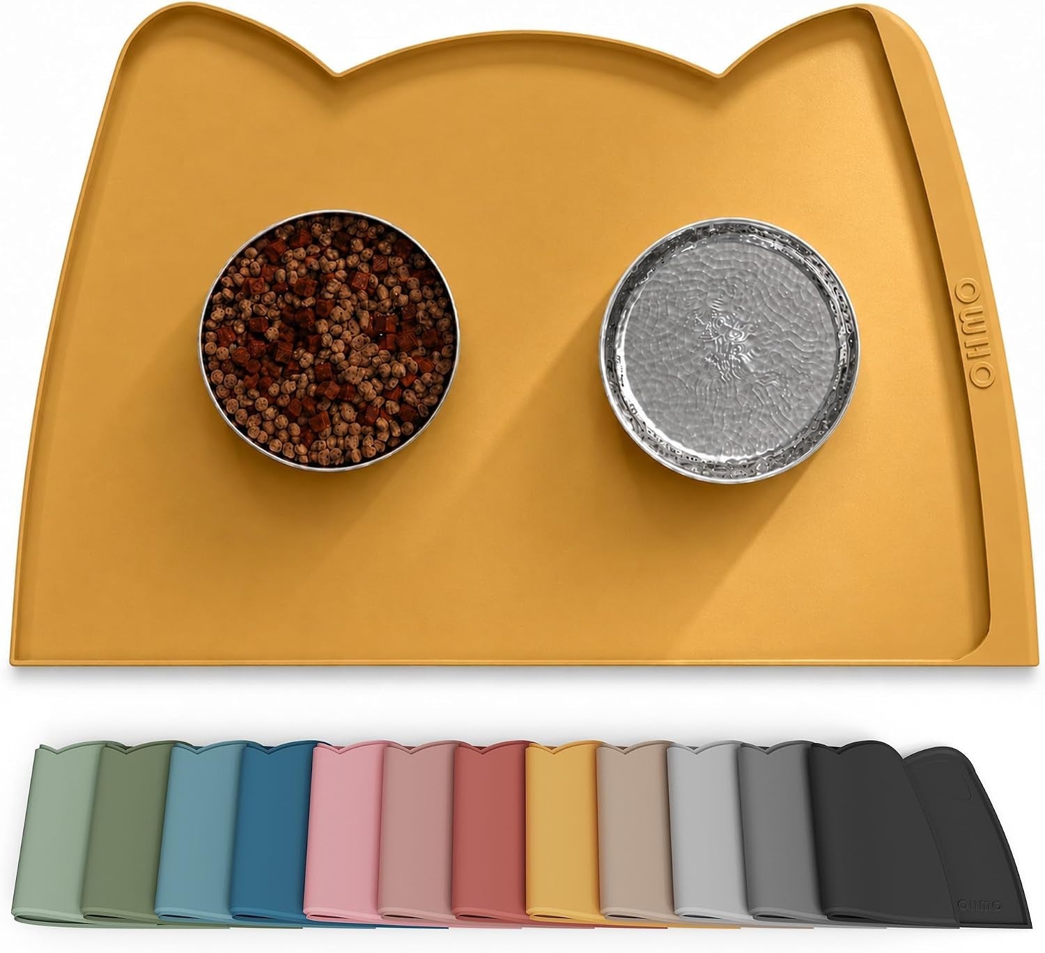 Silicone Pet Feeding Mat – Waterproof Non-Slip Bowl Mat, 36 Options