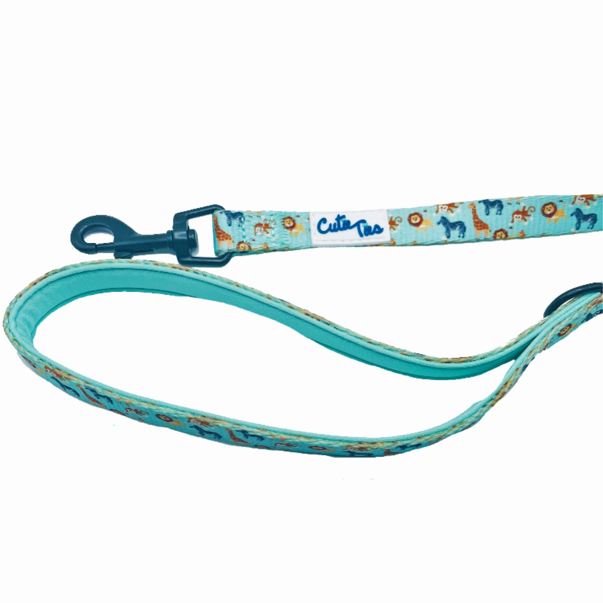 CUTIE TIES Dog Leash Zoo Animals– Durable Nylon Material - Premium Quality Leash for Dogs - Fancy Leashes - Cute Dog Leash in Two Sizes - (Zoo Animals, Large (1" x 6'))