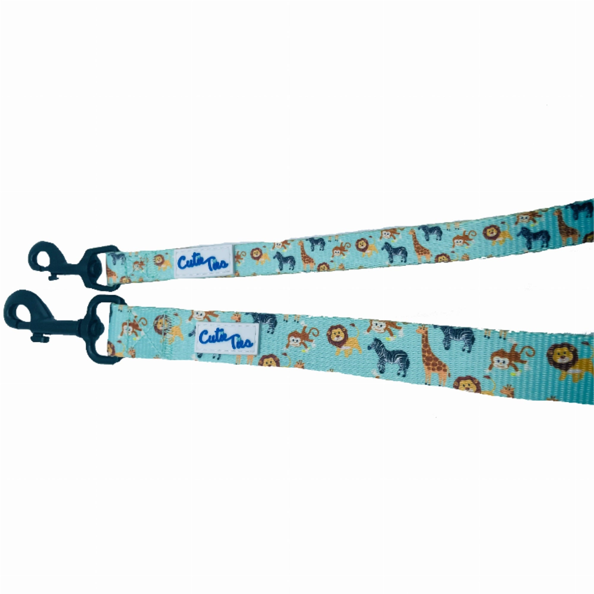 CUTIE TIES Dog Leash Zoo Animals– Durable Nylon Material - Premium Quality Leash for Dogs - Fancy Leashes - Cute Dog Leash in Two Sizes - (Zoo Animals, Large (1" x 6'))