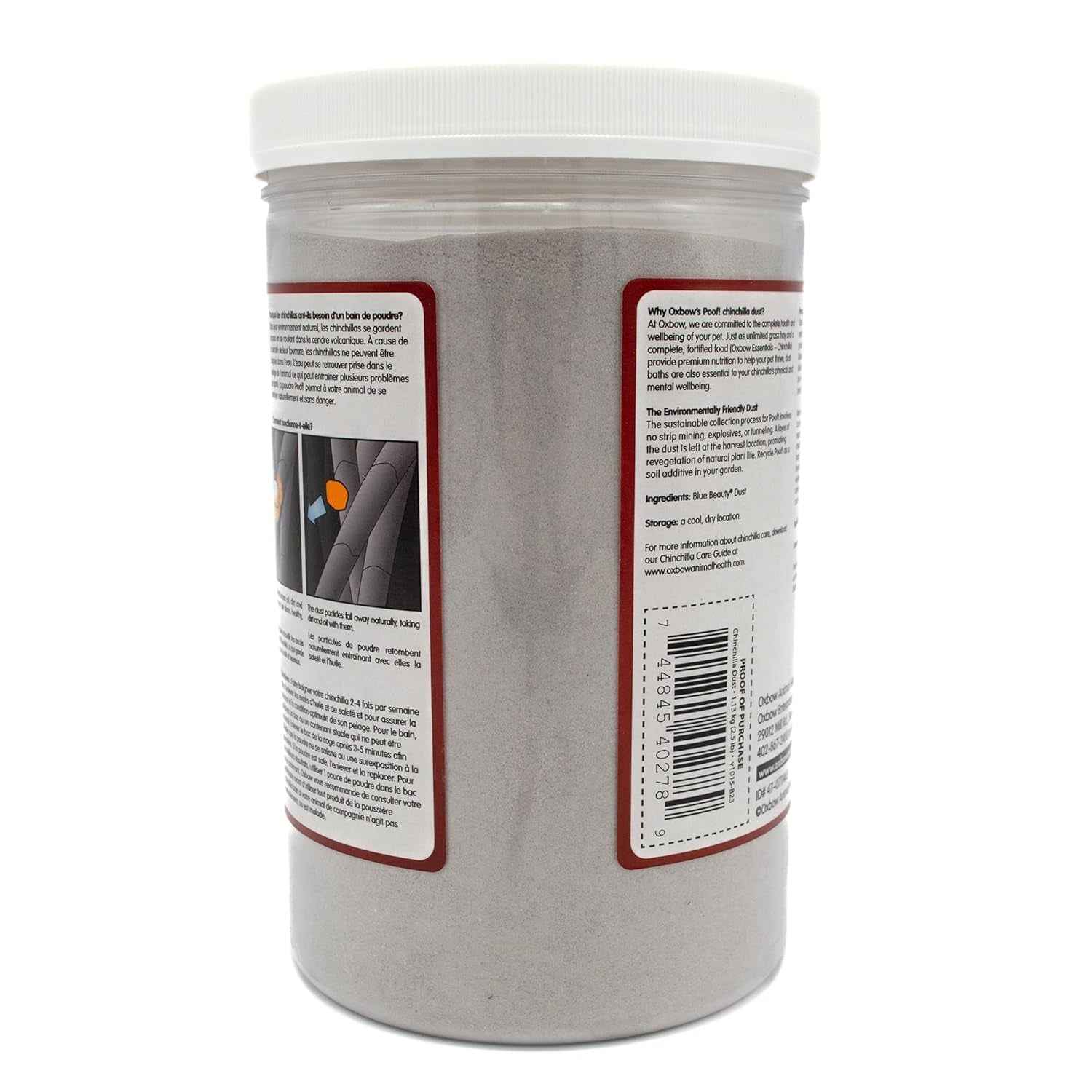 Oxbow POOF! Chinchilla Dust Bath Blue Beauty Powder 2.5lb