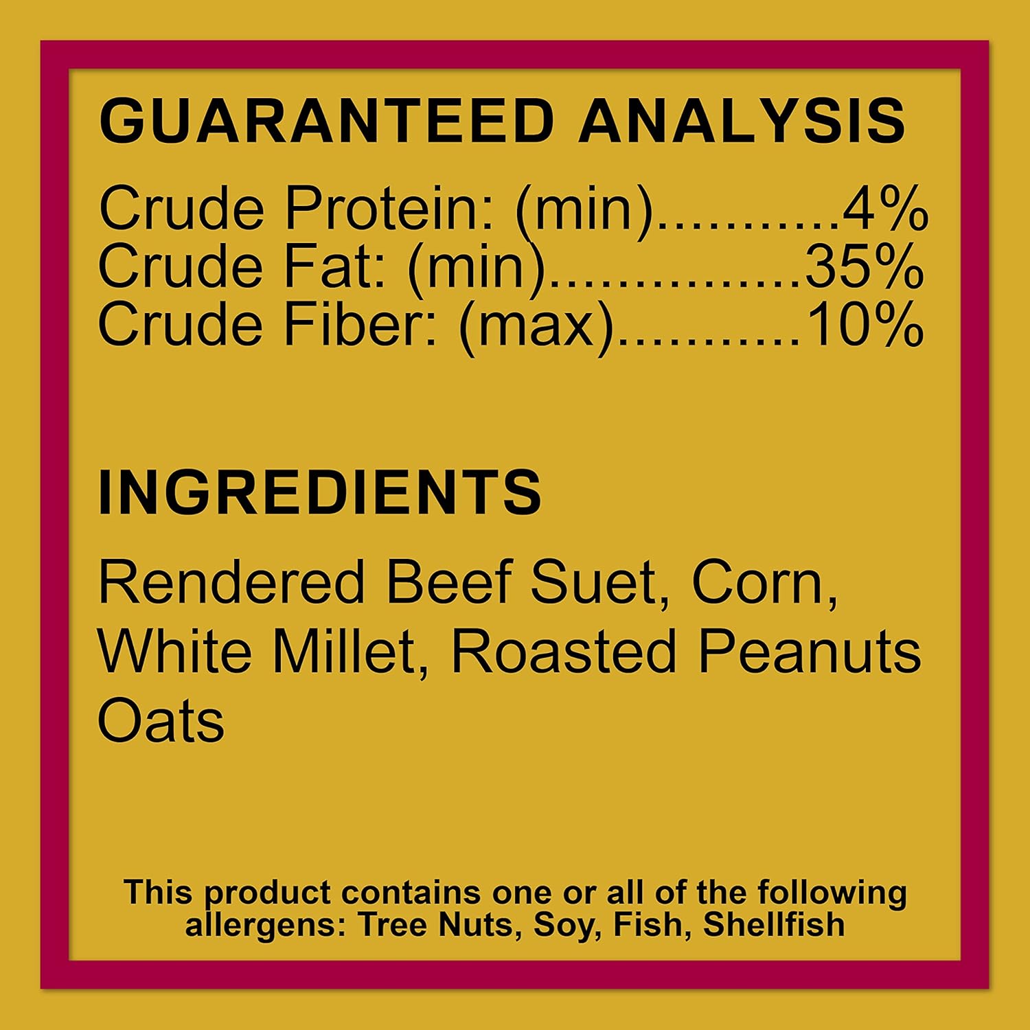 C&S Nutty Suet Treat Bird Cake 11.75 oz & Large Suet Basket Feeder Combo