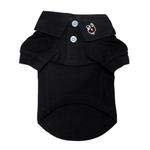 DOGGIE DESIGN Solid Dog Polo Jet Black