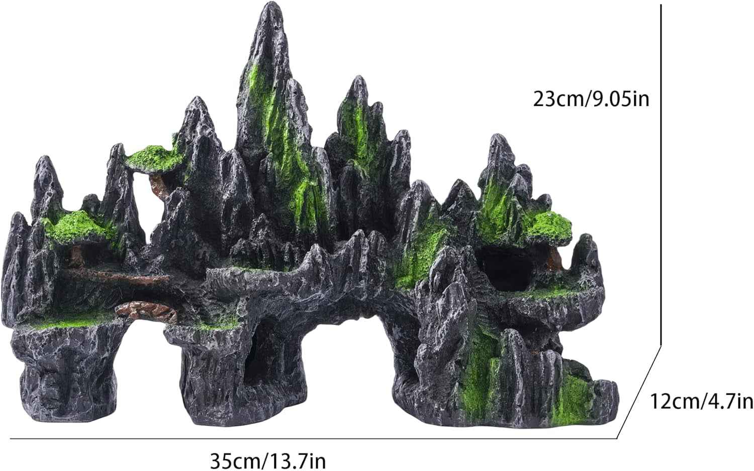 Large Fish Tank Decoration Mountain Cave Bridge Ornament
